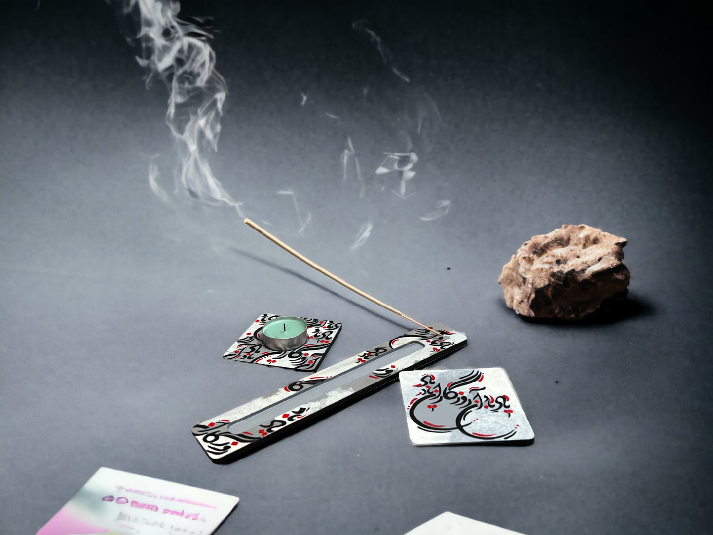 Incense Holder Set | ست جاعودی، زیرلیوانی و جاشمعی