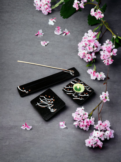 Incense Holder Set | ست جاعودی، زیرلیوانی و جاشمعی