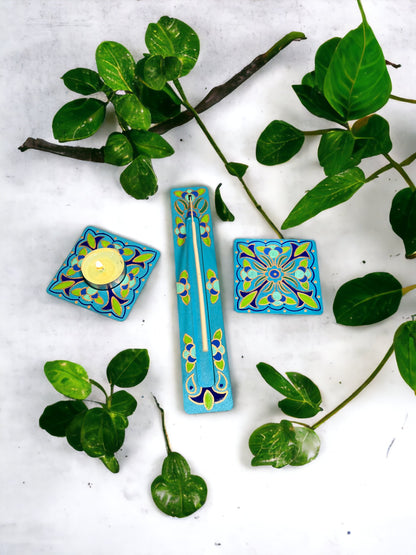 Incense Holder Set | ست جاعودی، زیرلیوانی و جاشمعی