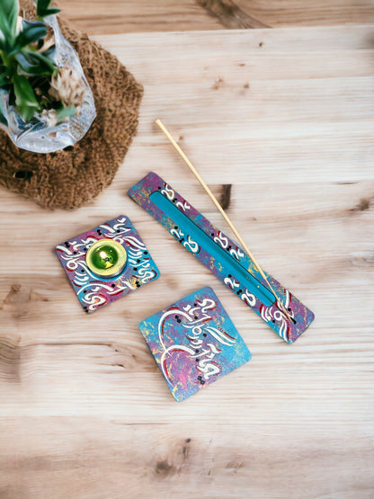 Incense Holder Set | ست جاعودی، زیرلیوانی و جاشمعی