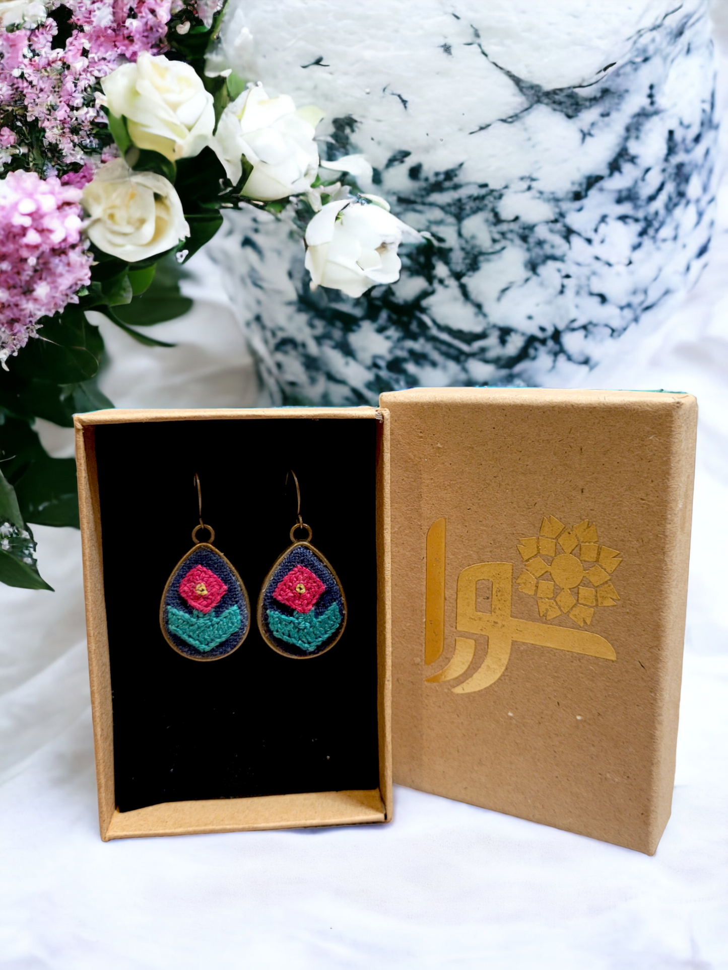 Earrings | گوشواره بافت گل