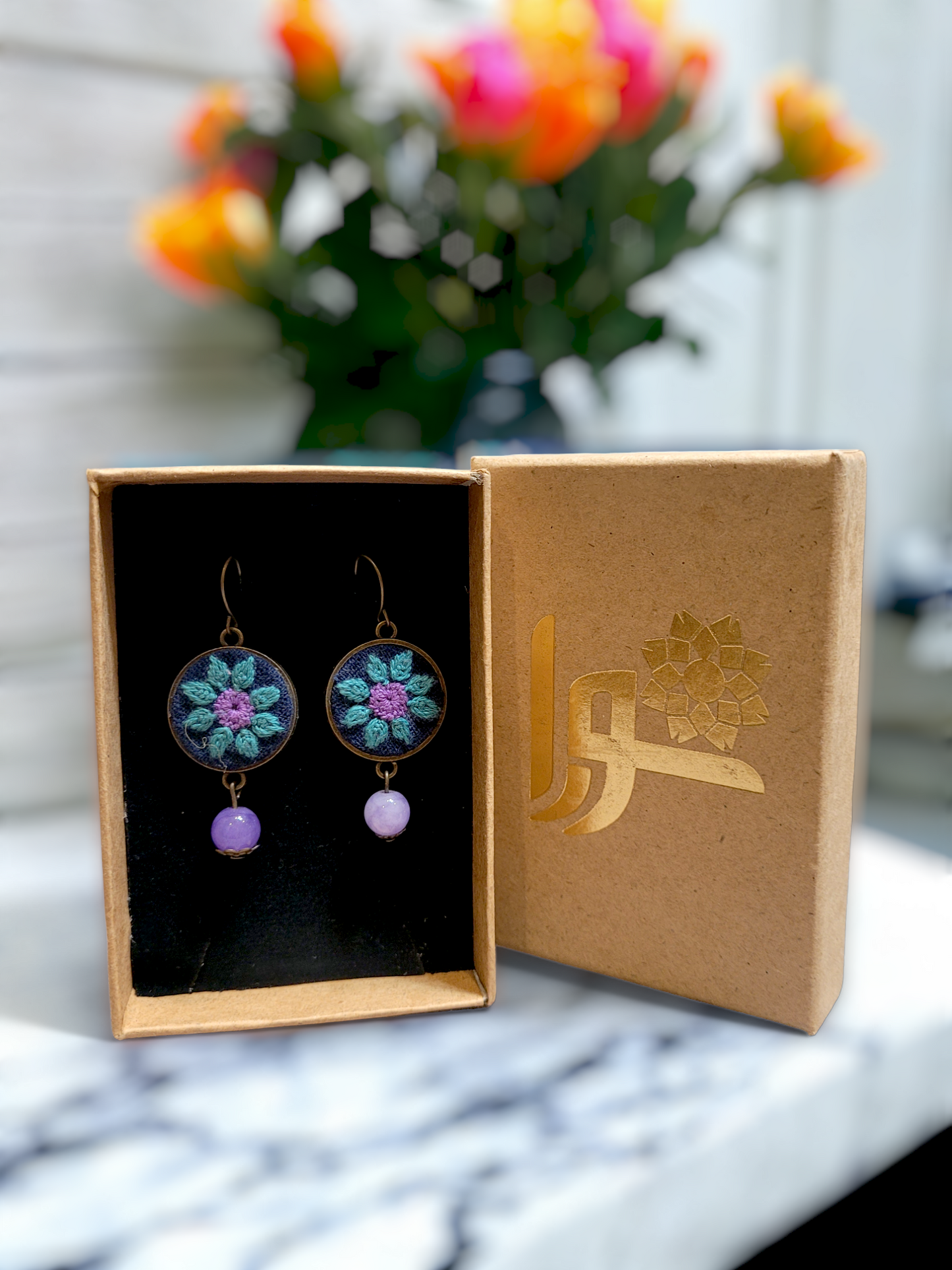 Earrings | گوشواره بافت دایره