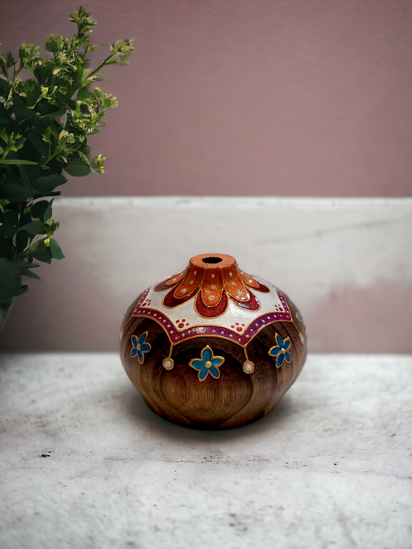 Mini Wooden Vase |  مینی گلدان چوبی