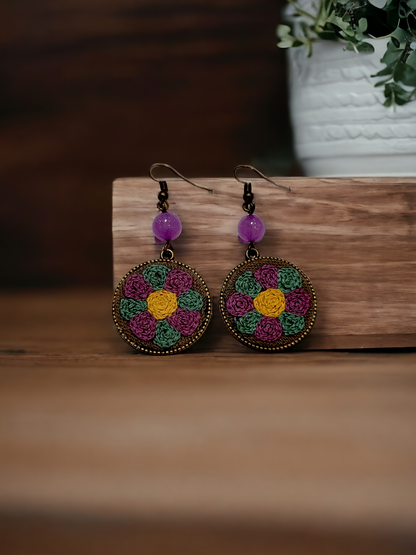 Earrings | گوشواره بافت دایره